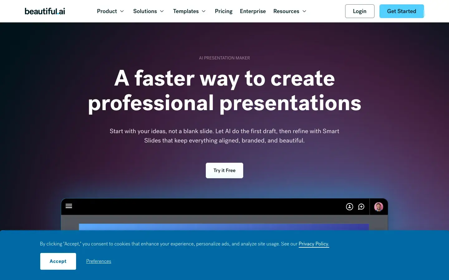 Beautiful.ai screenshot 1