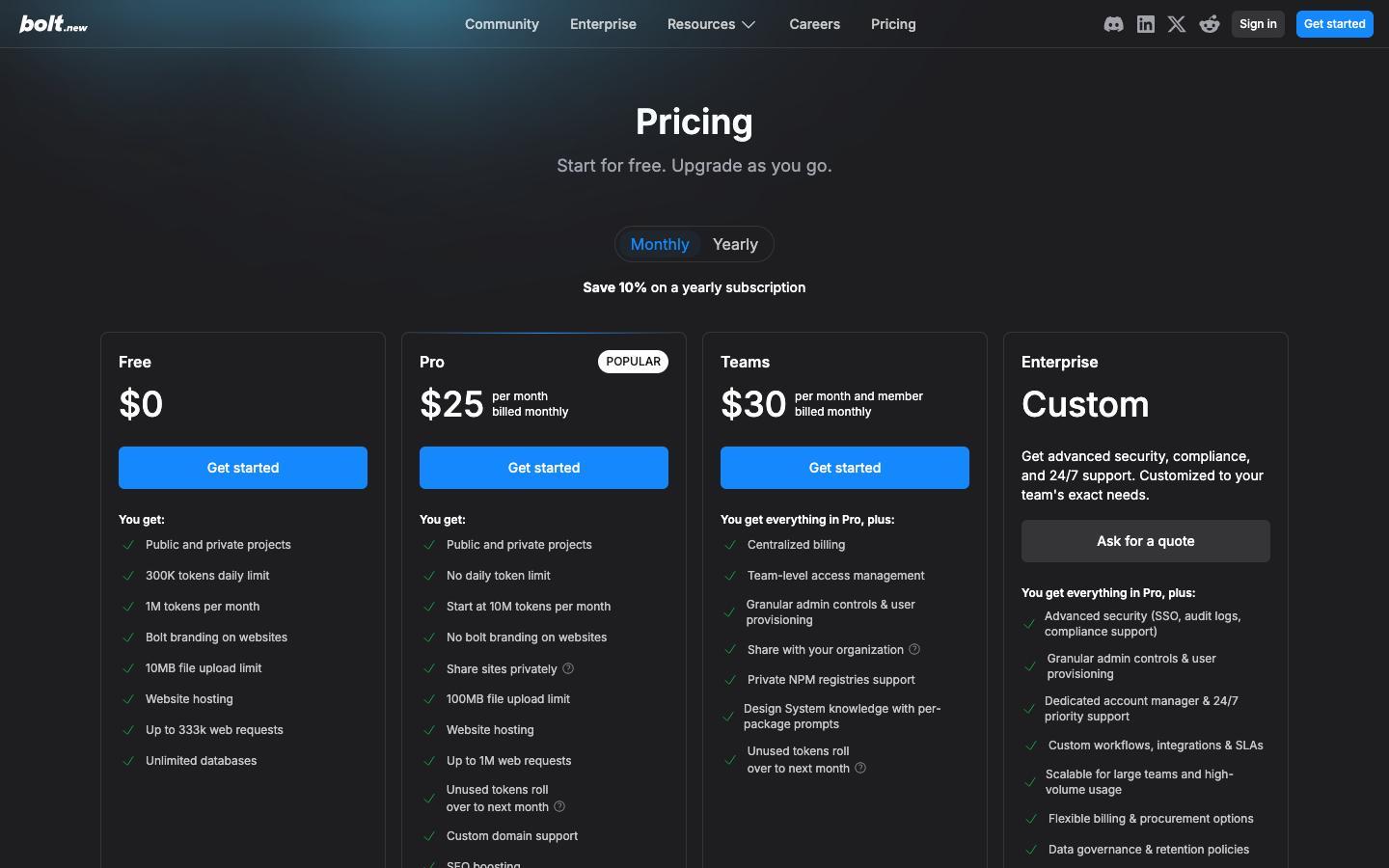 Bolt.new screenshot 2