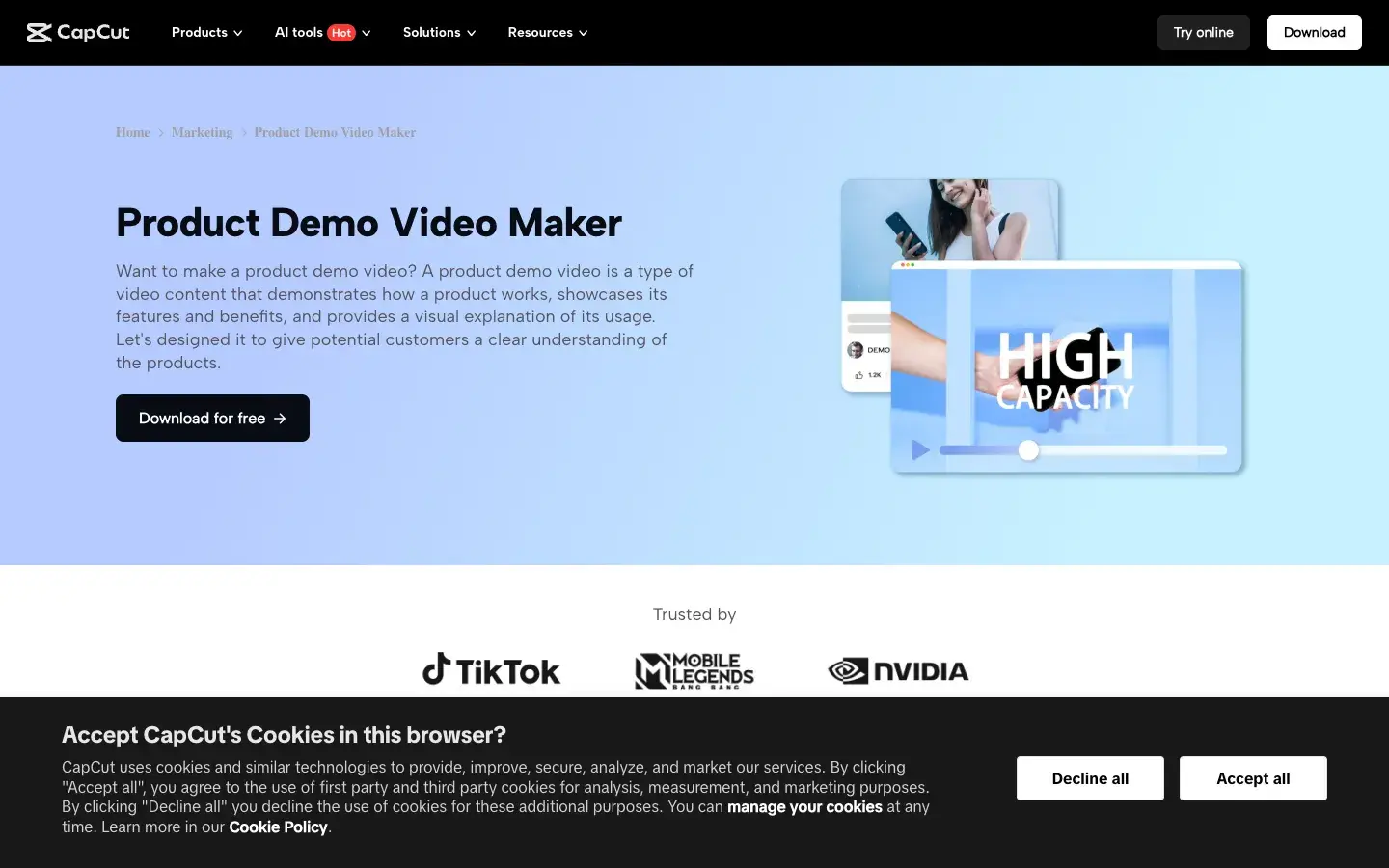 CapCut AI Video Generator screenshot 2