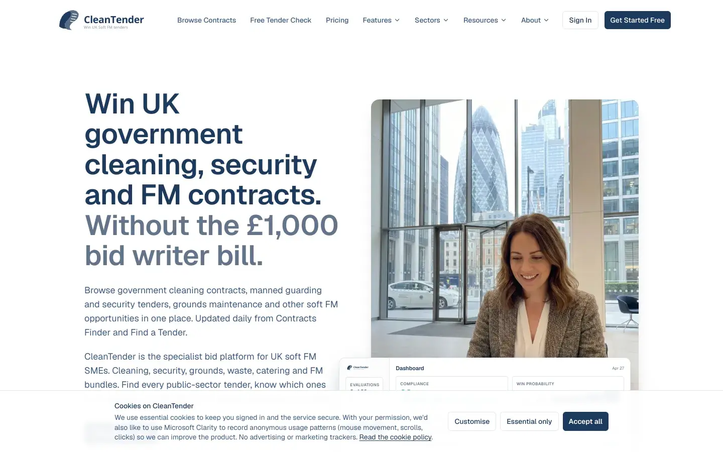 Cleantender screenshot 1