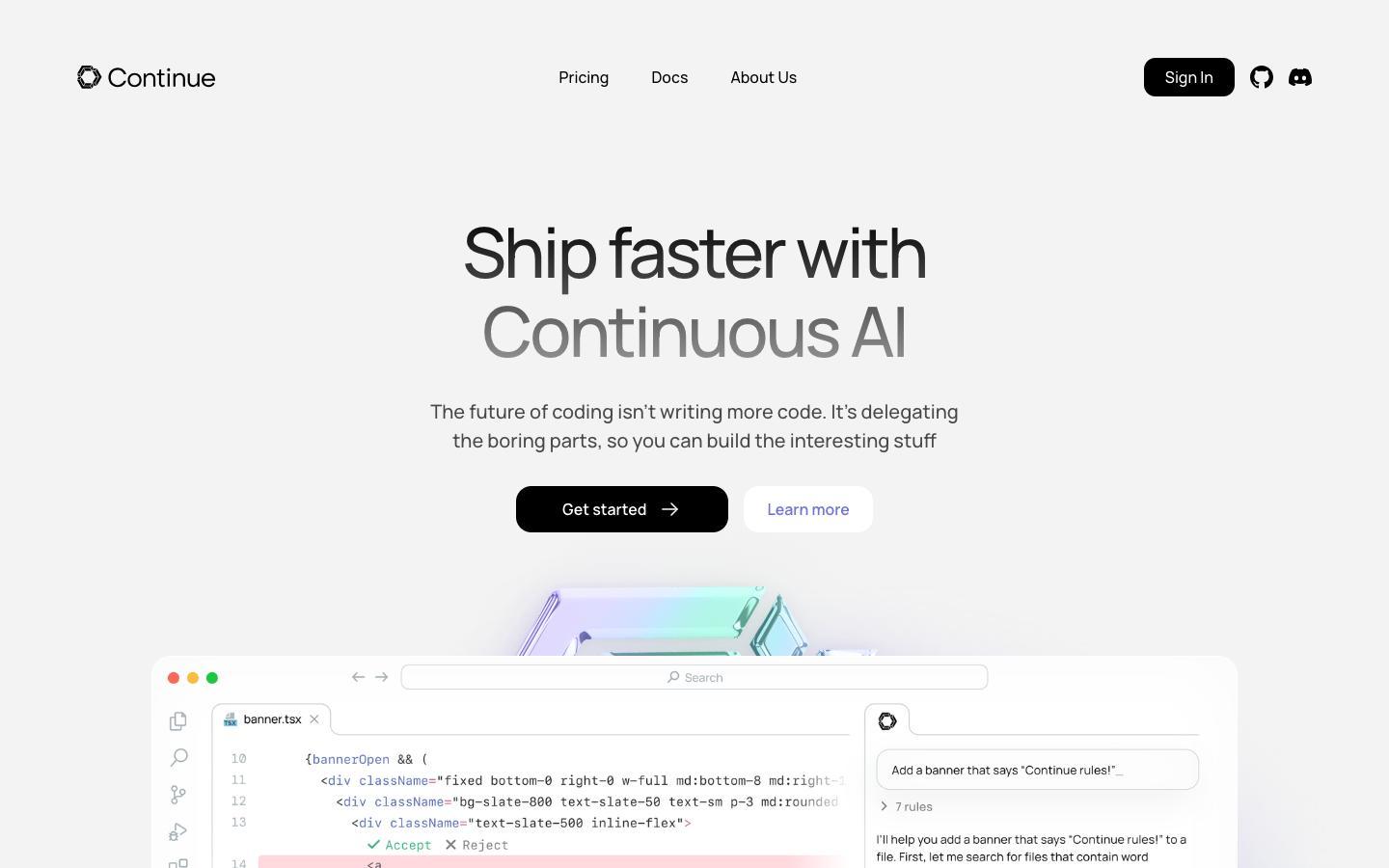 Continue.dev screenshot 1