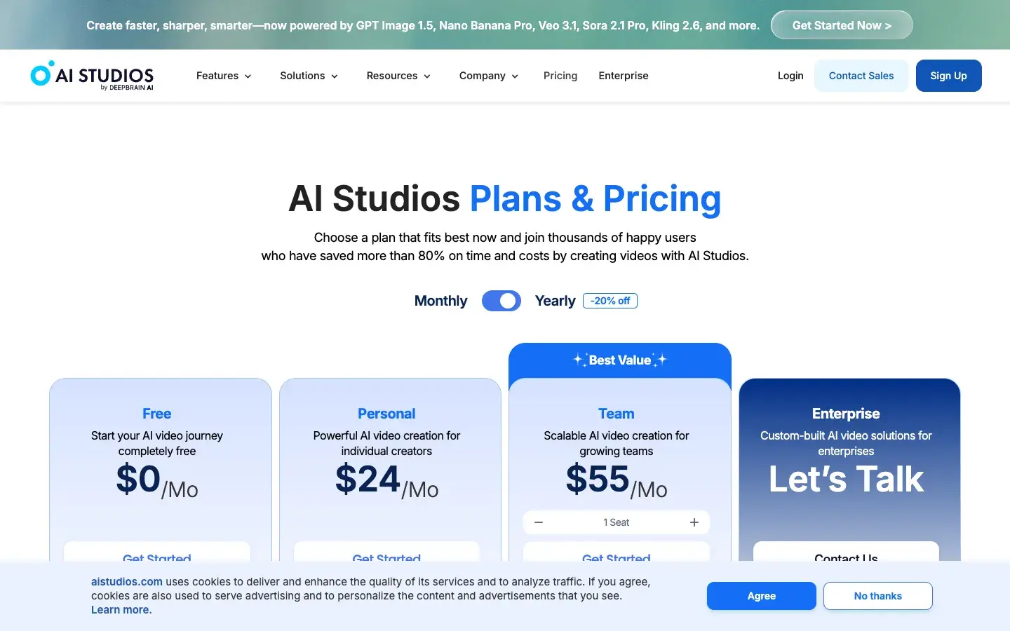 DeepBrain AI screenshot 2