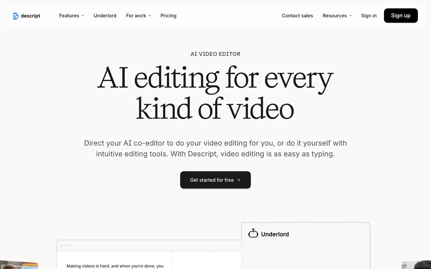 Descript screenshot 1