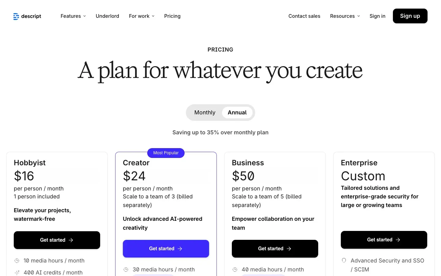 Descript screenshot 2