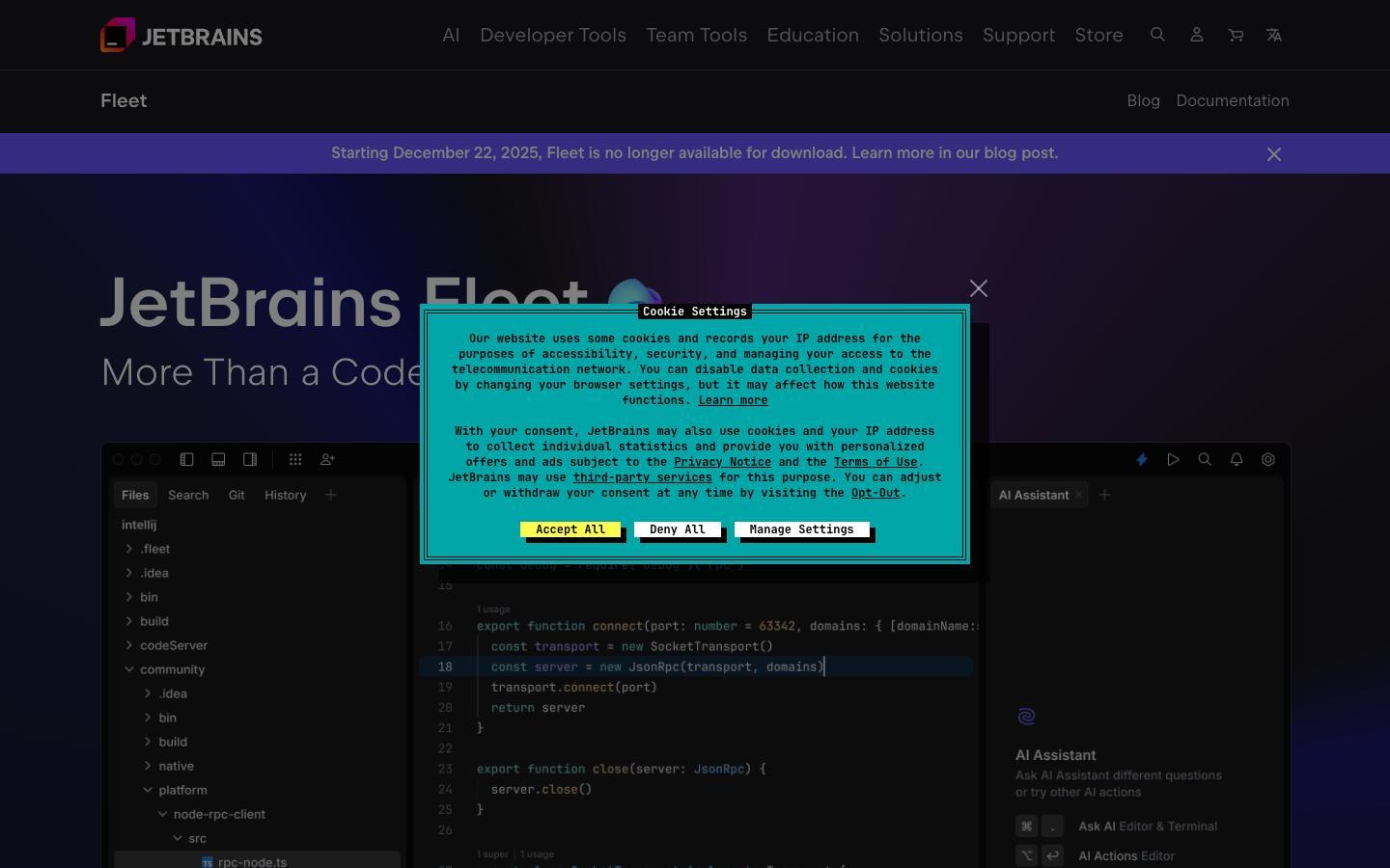 Fleet (JetBrains) screenshot 1