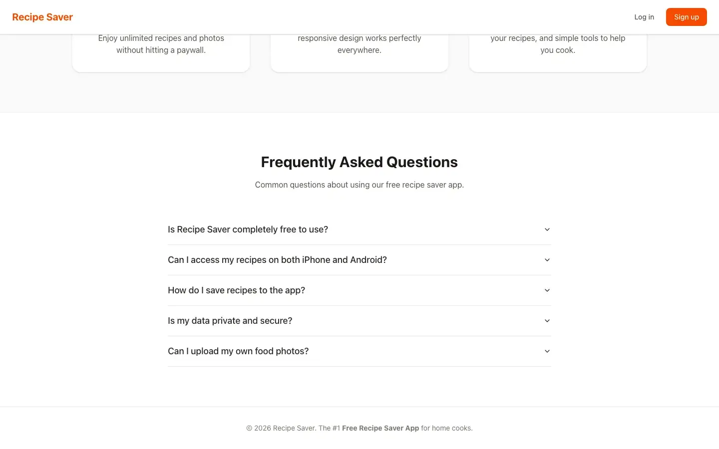 Free Recipe Saver screenshot 2
