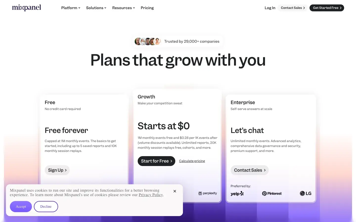Mixpanel screenshot 2