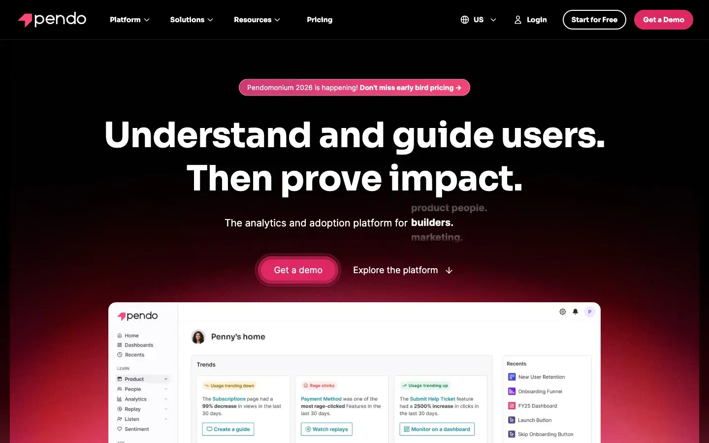 Pendo screenshot 1