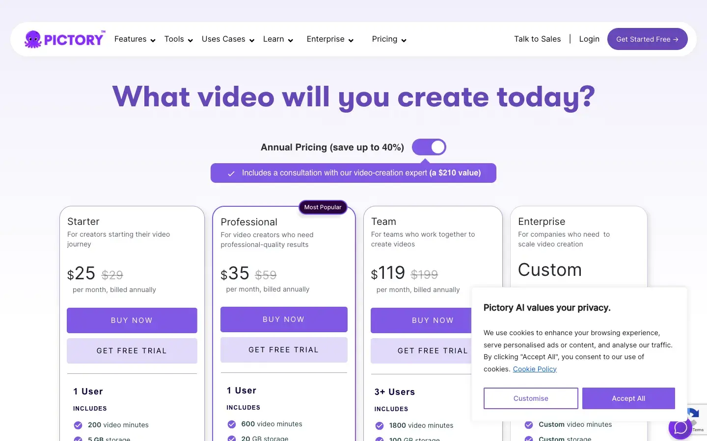 Pictory screenshot 2