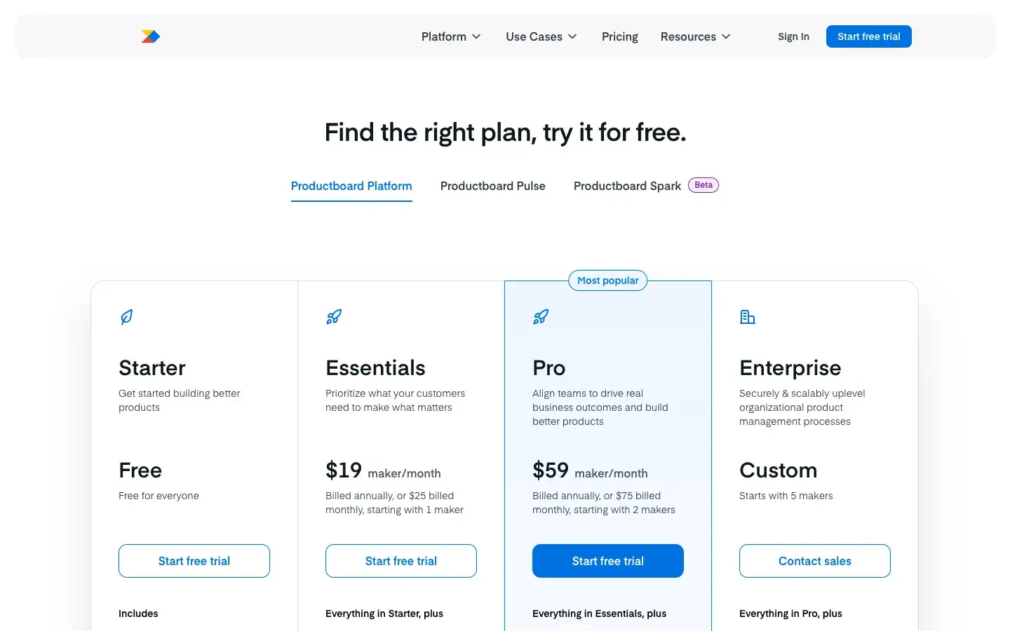 Productboard screenshot 2