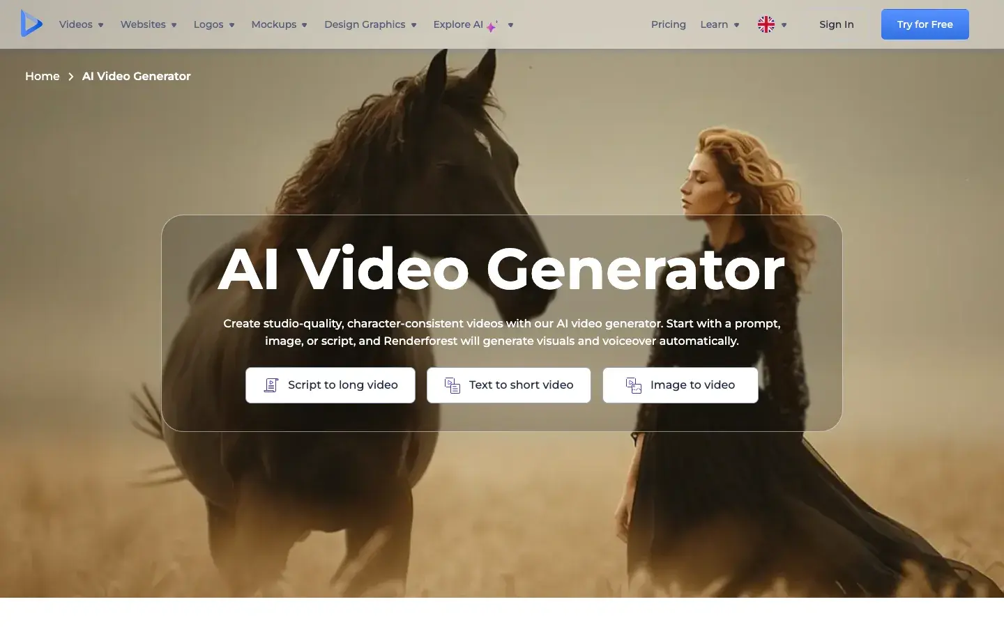 Renderforest AI Video Generator screenshot 1