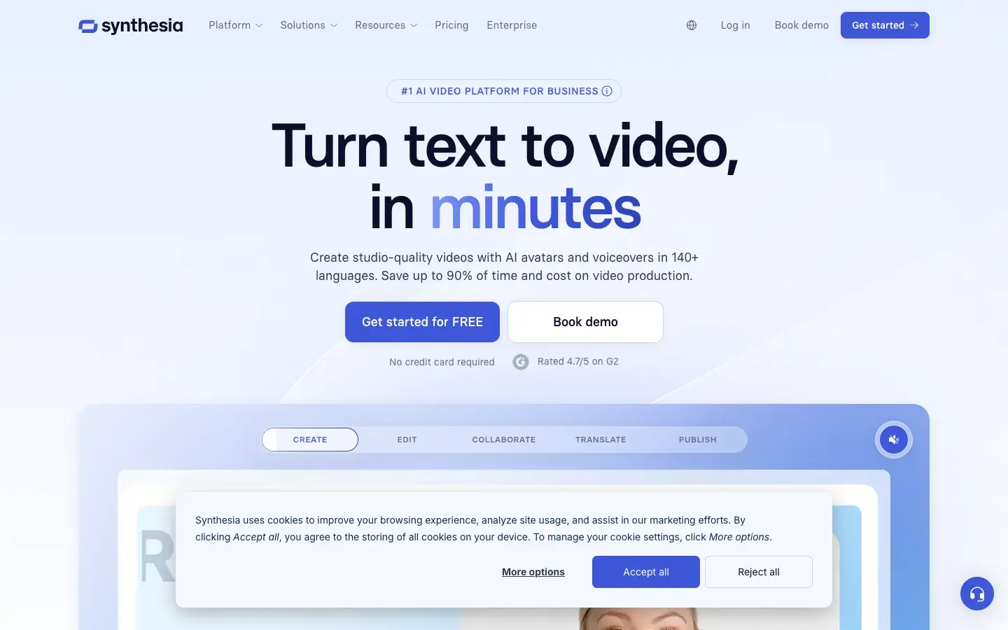 Synthesia screenshot 1