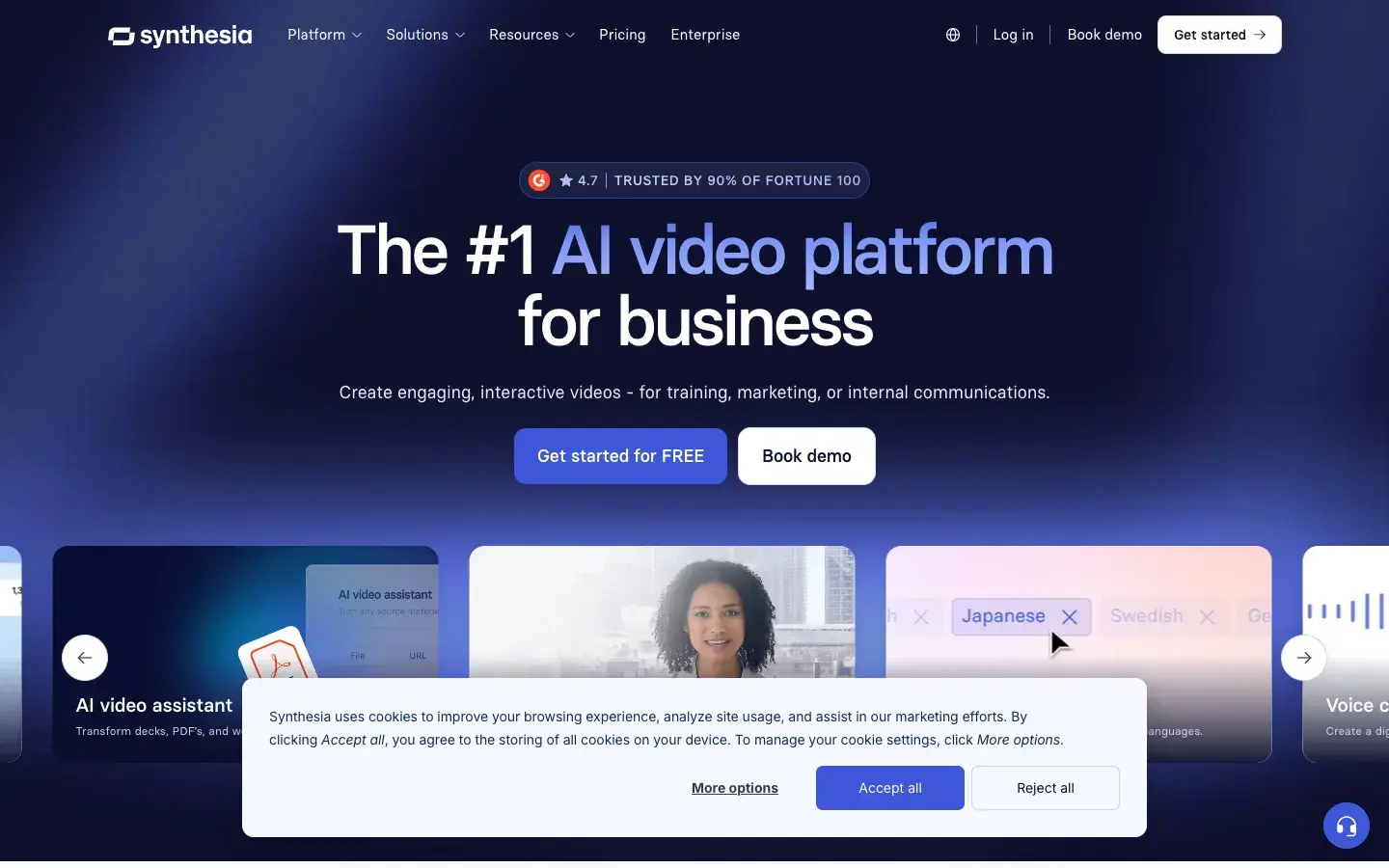 Synthesia screenshot 2