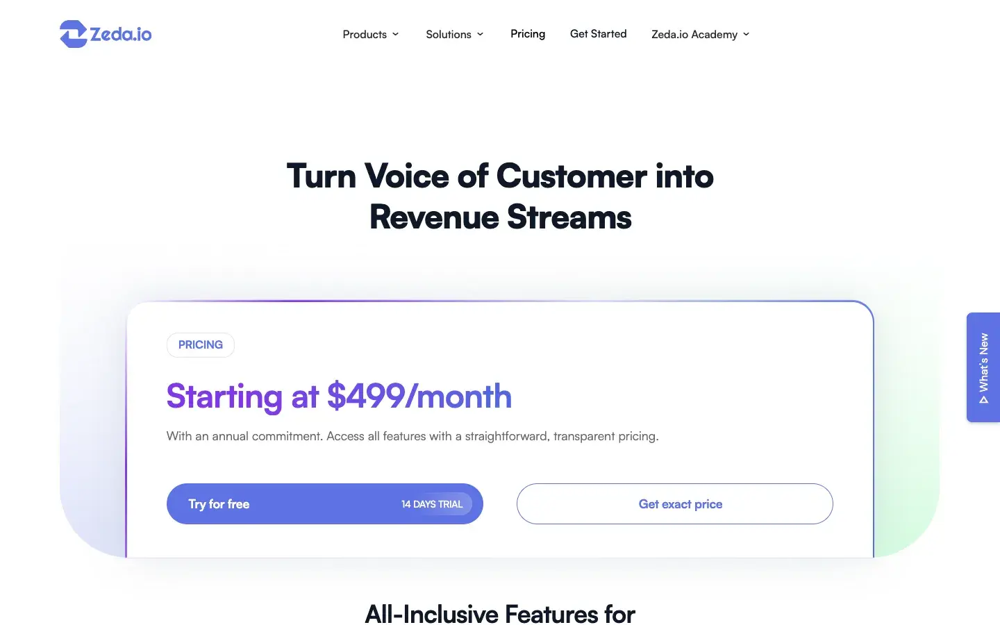 Zeda.io screenshot 2
