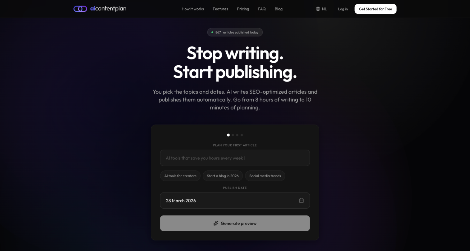 AI Content Plan screenshot 1