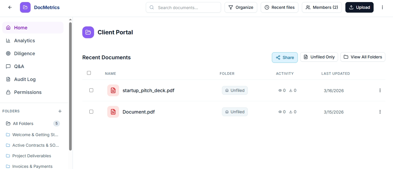 DocMetrics screenshot 2