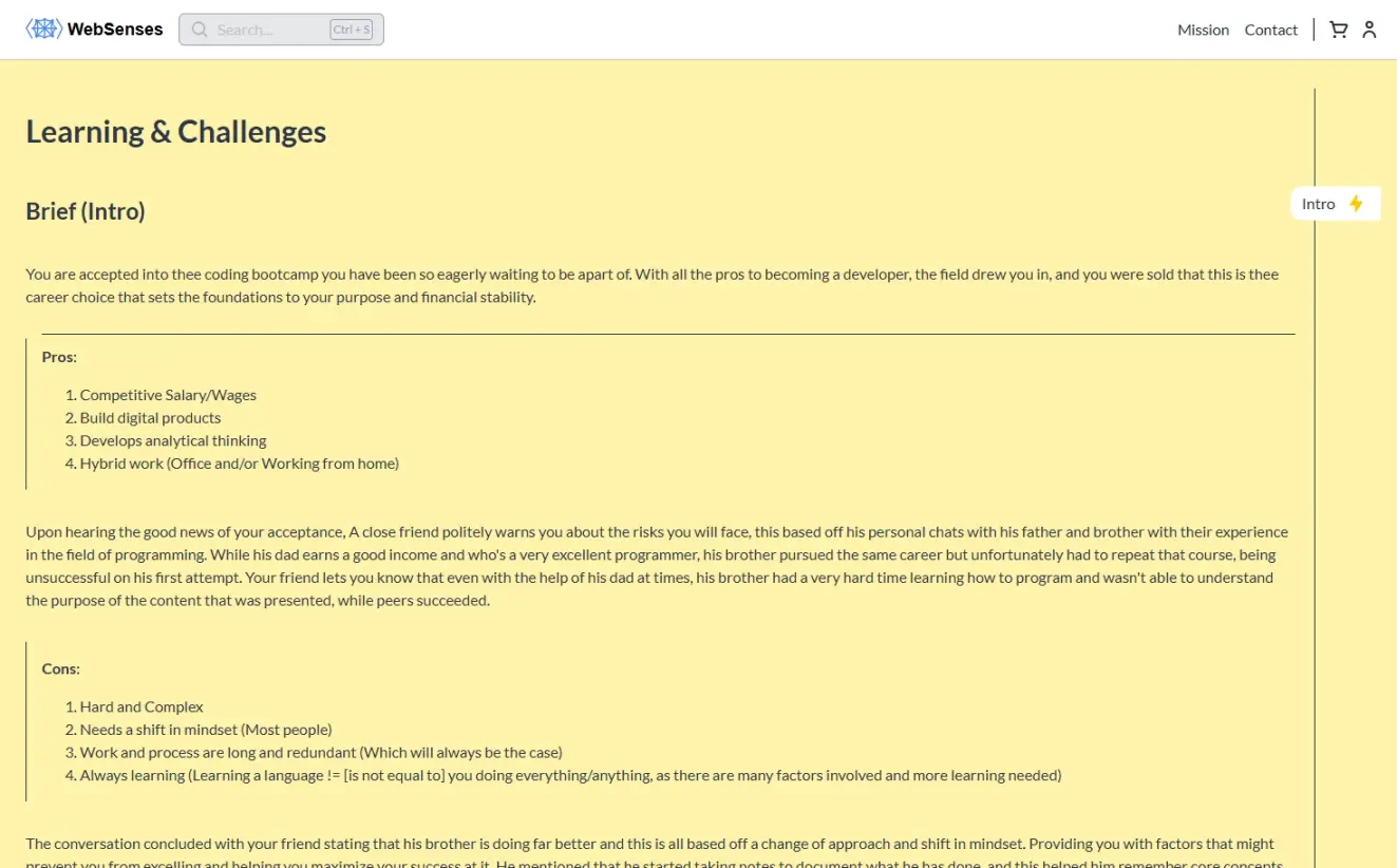 WebSenses screenshot 2