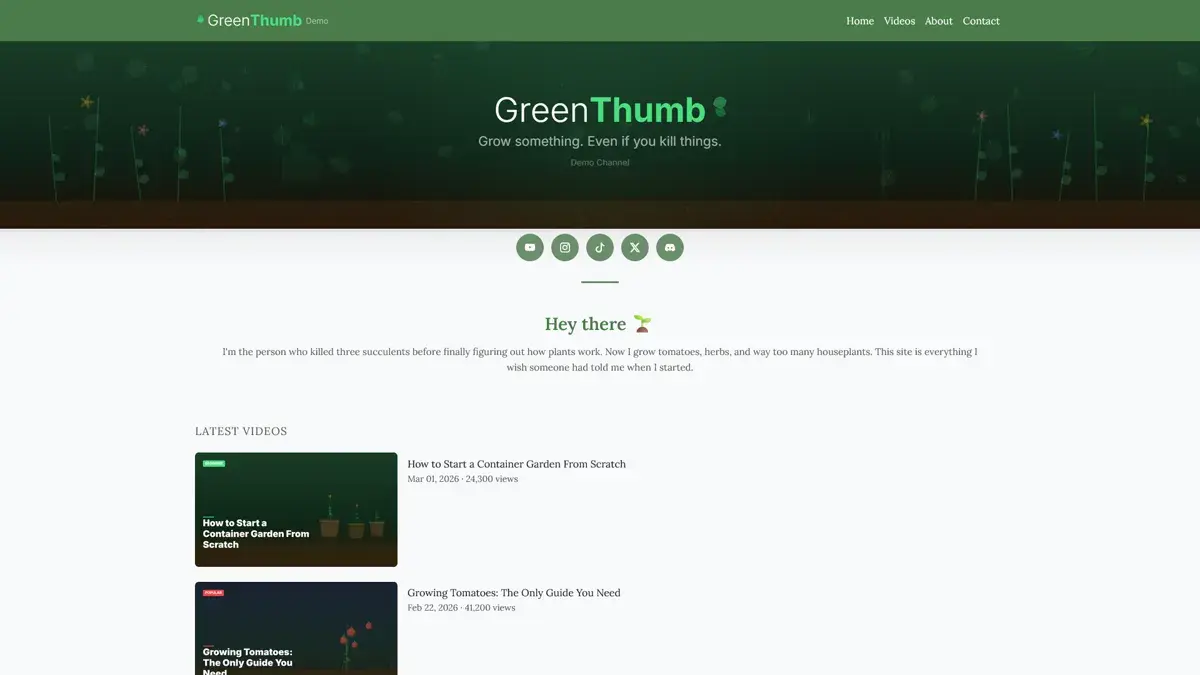 TubeCMS screenshot 2