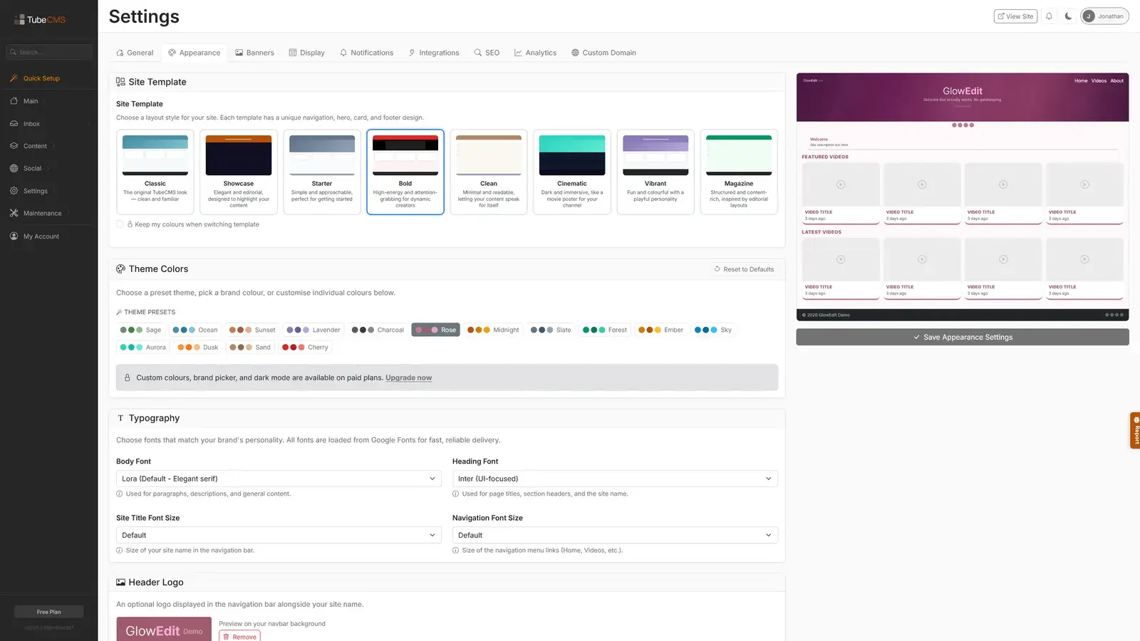 TubeCMS screenshot 4